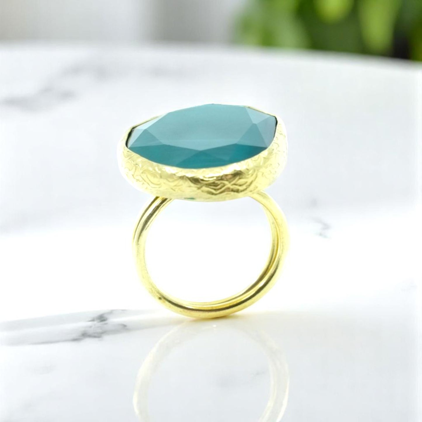 Green Cat Eye Ring