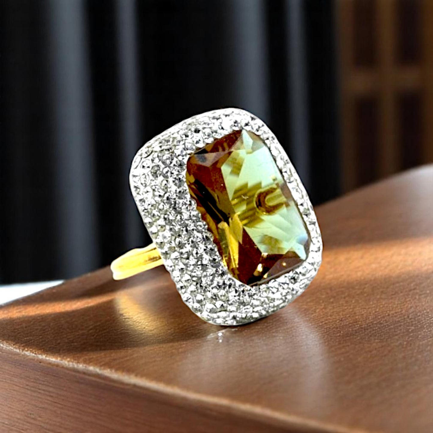 Rectangel Diaspore Ring