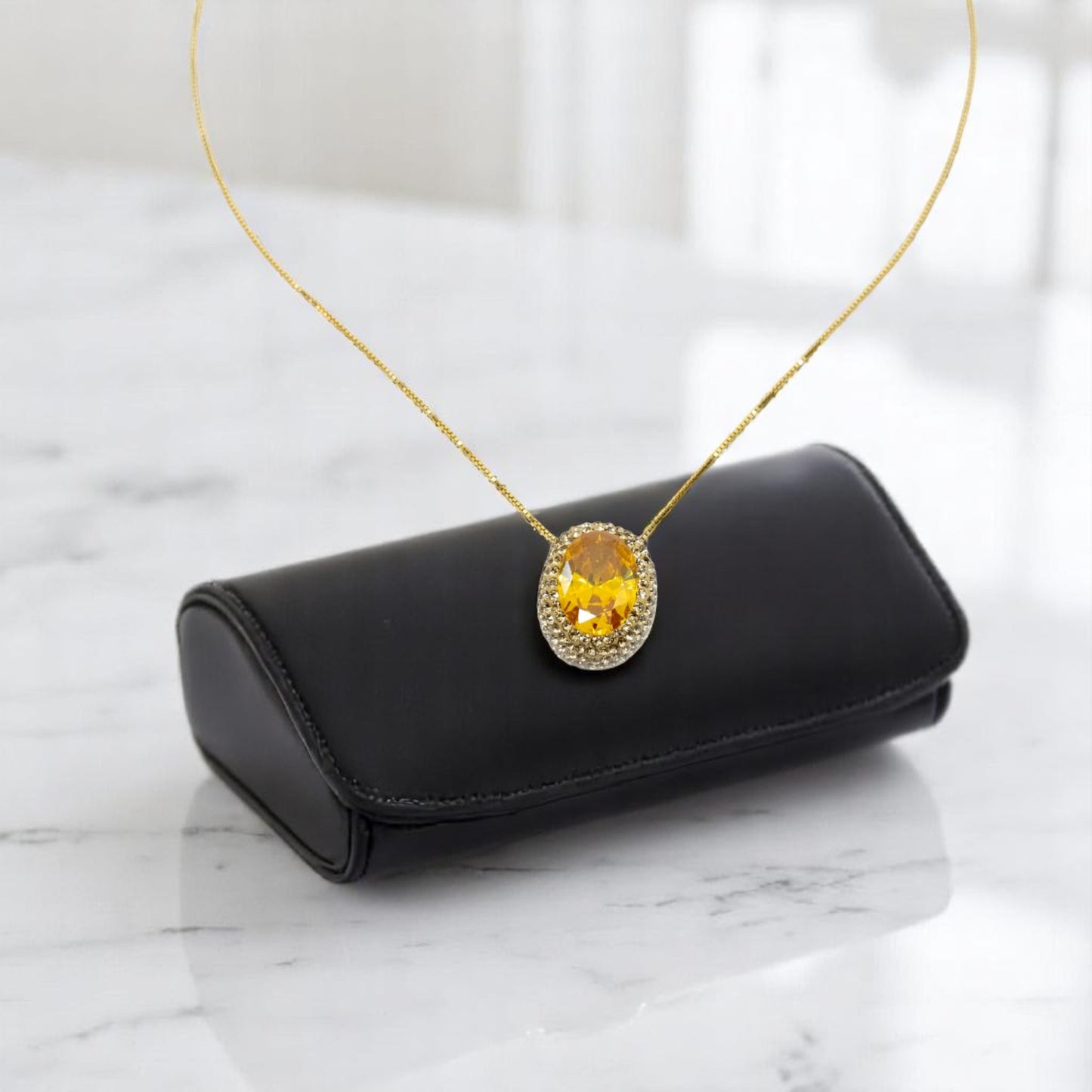 Citrine Pendant Necklace