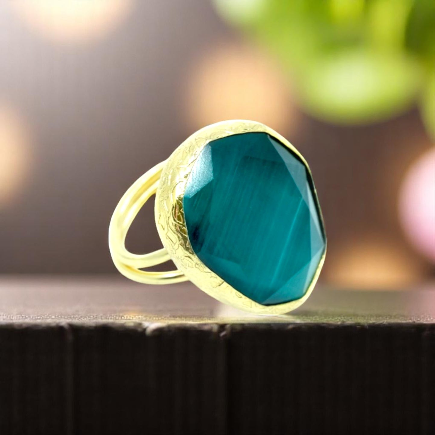 Green Cat Eye Ring
