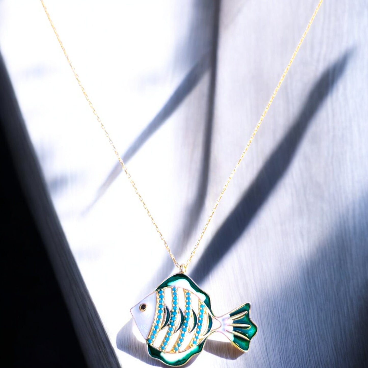 Fish Pendant Multicolor Enemaled