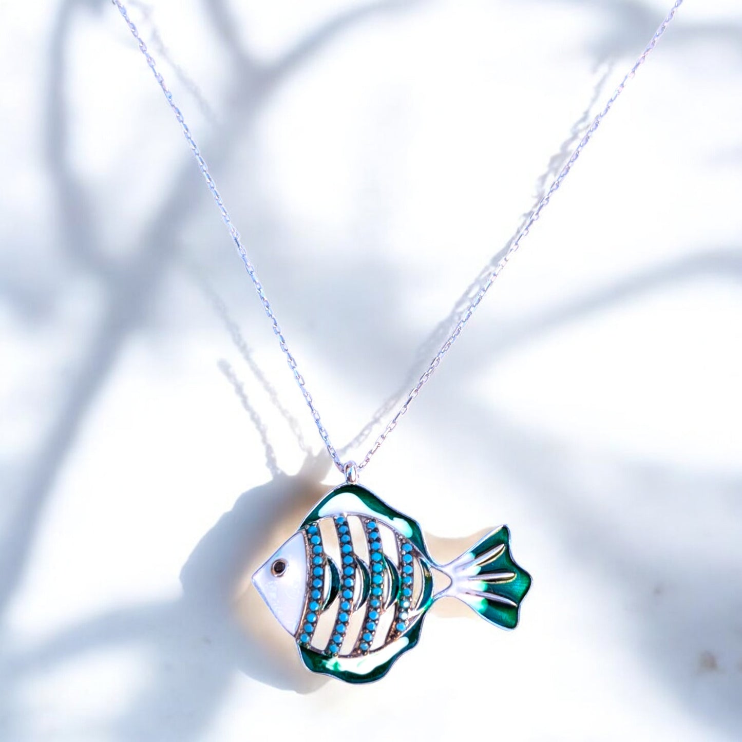Fish Pendant Multicolor Enemaled