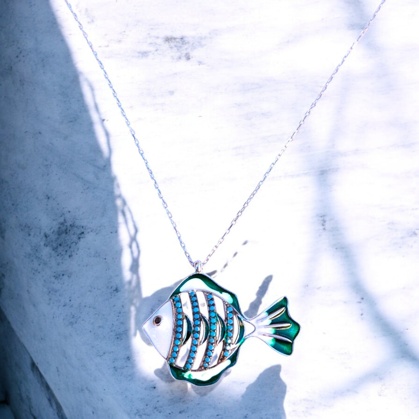 Fish Pendant Multicolor Enemaled