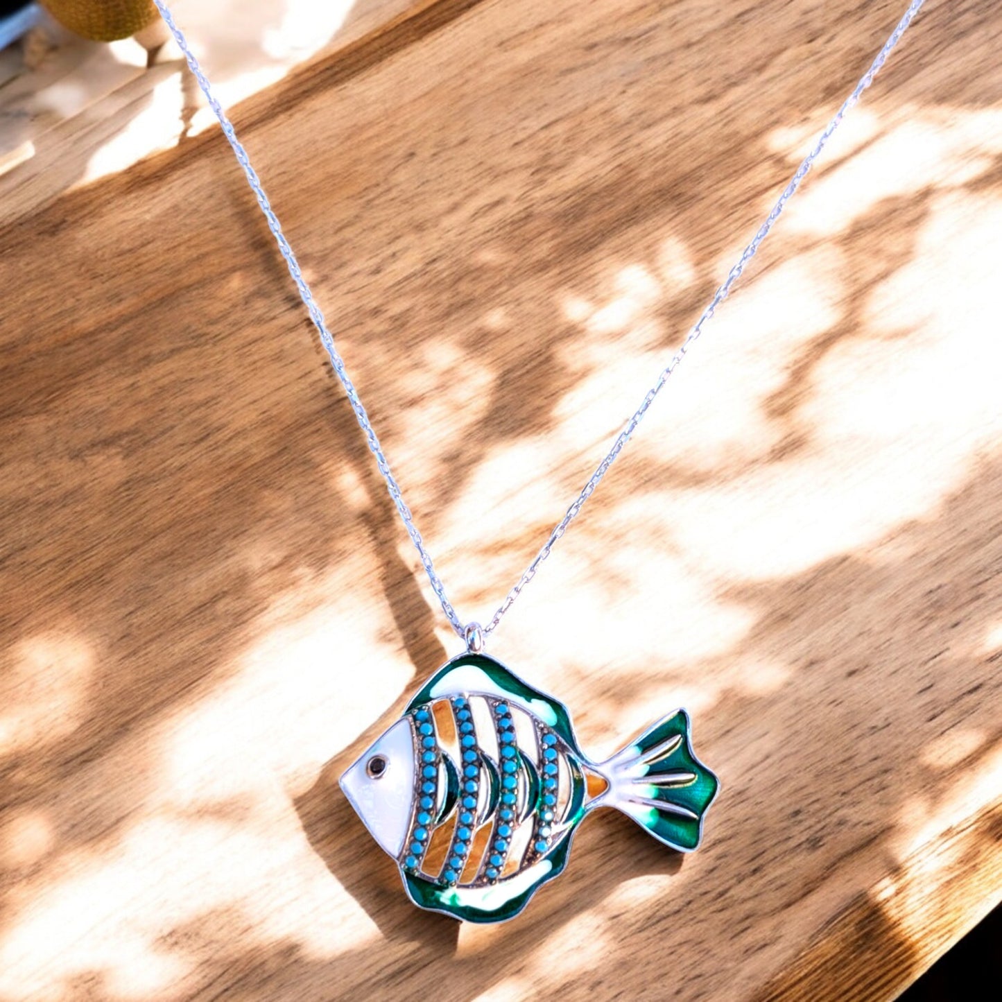 Fish Pendant Multicolor Enemaled