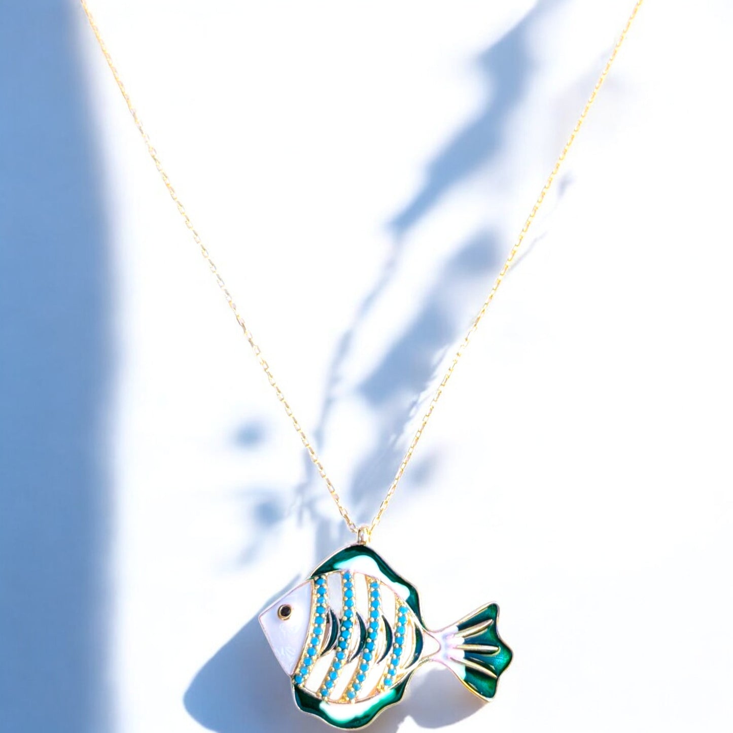 Fish Pendant Multicolor Enemaled