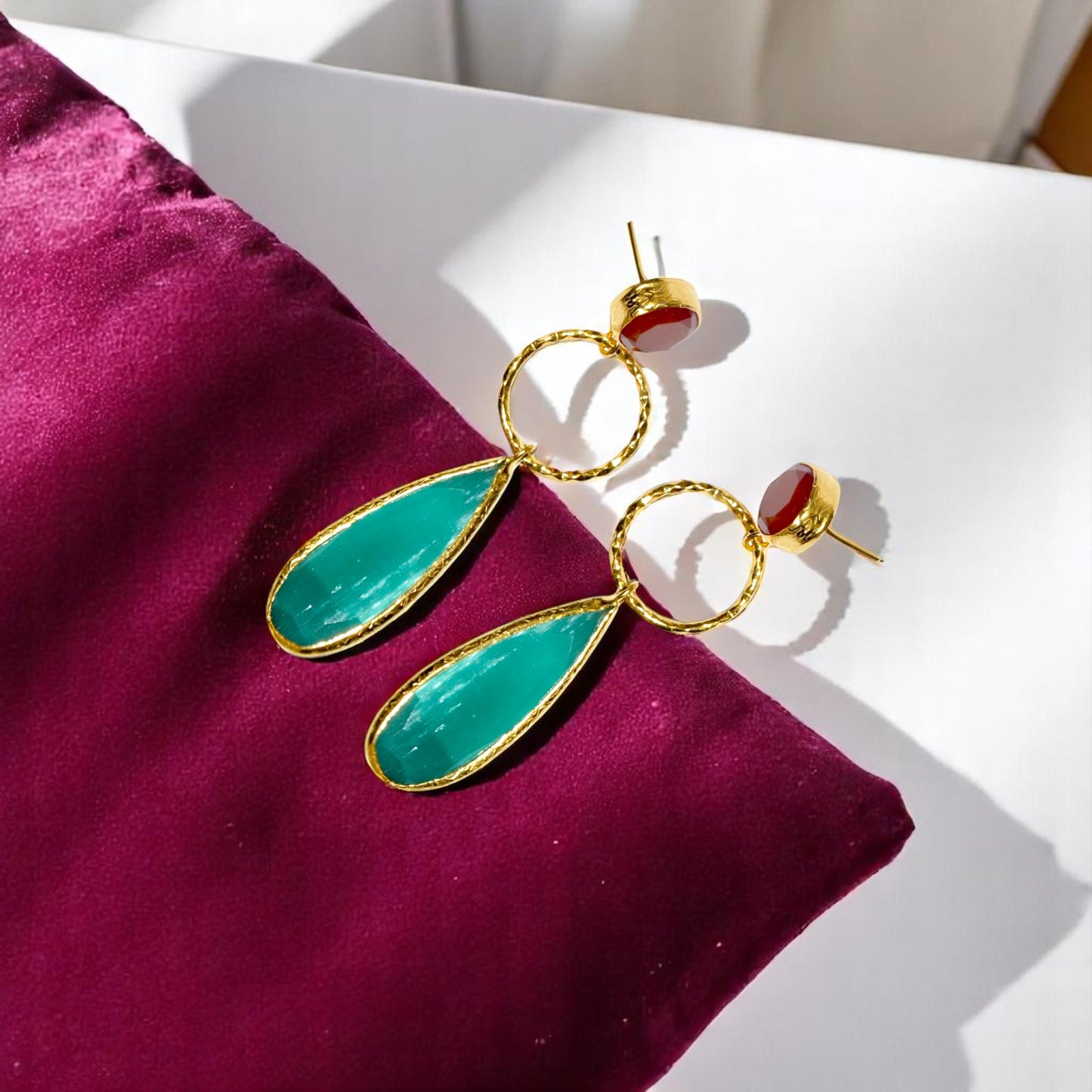 Aurora Pine Gold Earrings