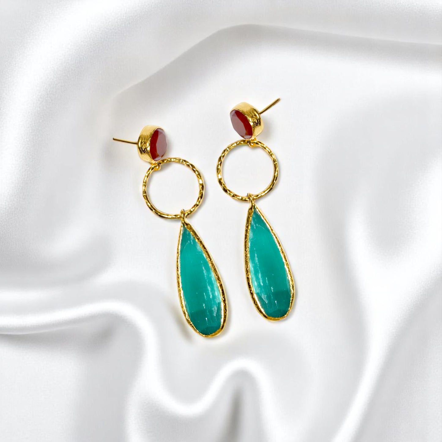 Aurora Pine Gold Earrings