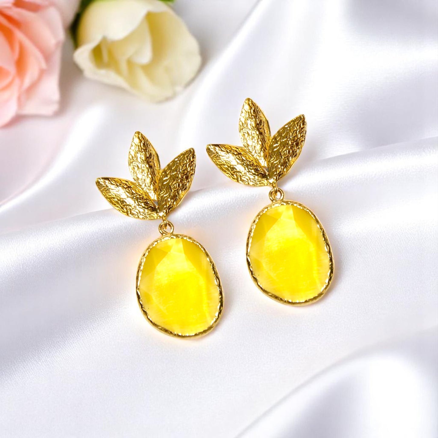 Aurora Mustard Gold Earrings