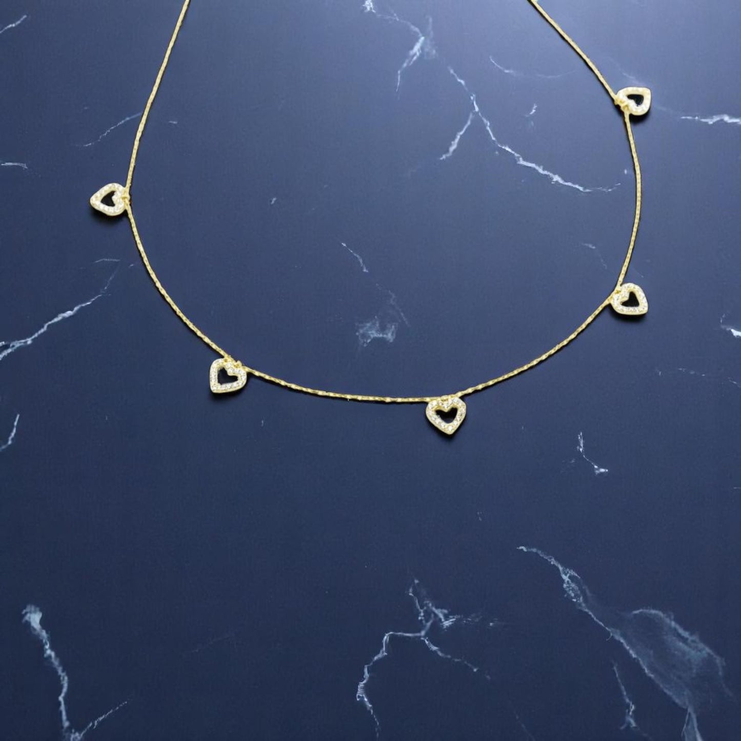 5 Heart Necklace