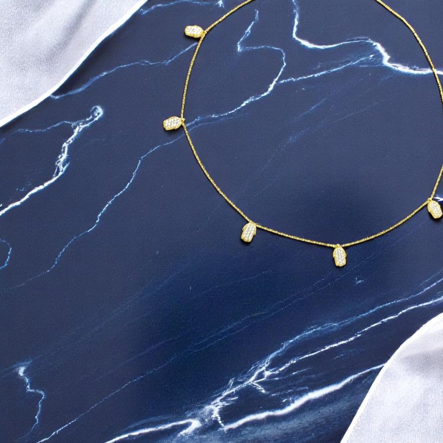 5 Hamsa Necklace