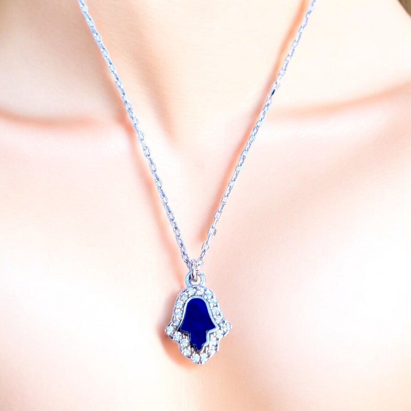 Hamsa Hand Evil Eye Necklace
