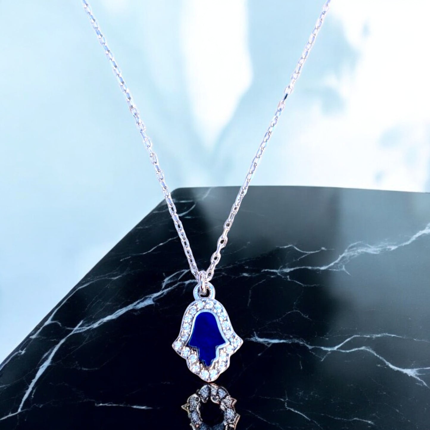 Hamsa Hand Evil Eye Necklace