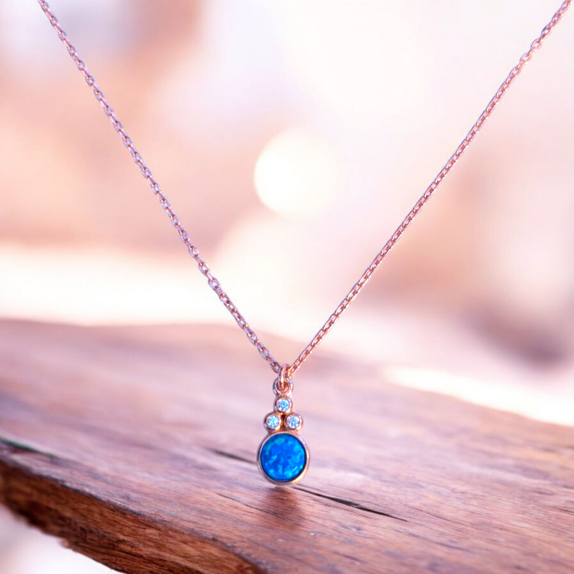 blue opal necklace