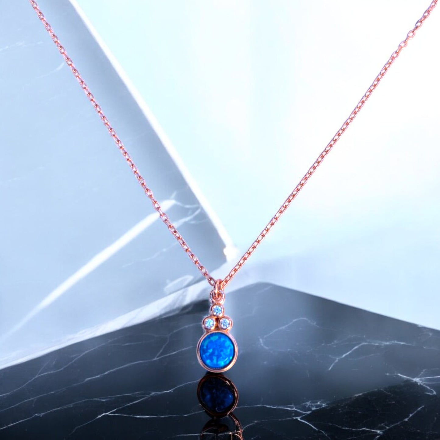 blue opal necklace