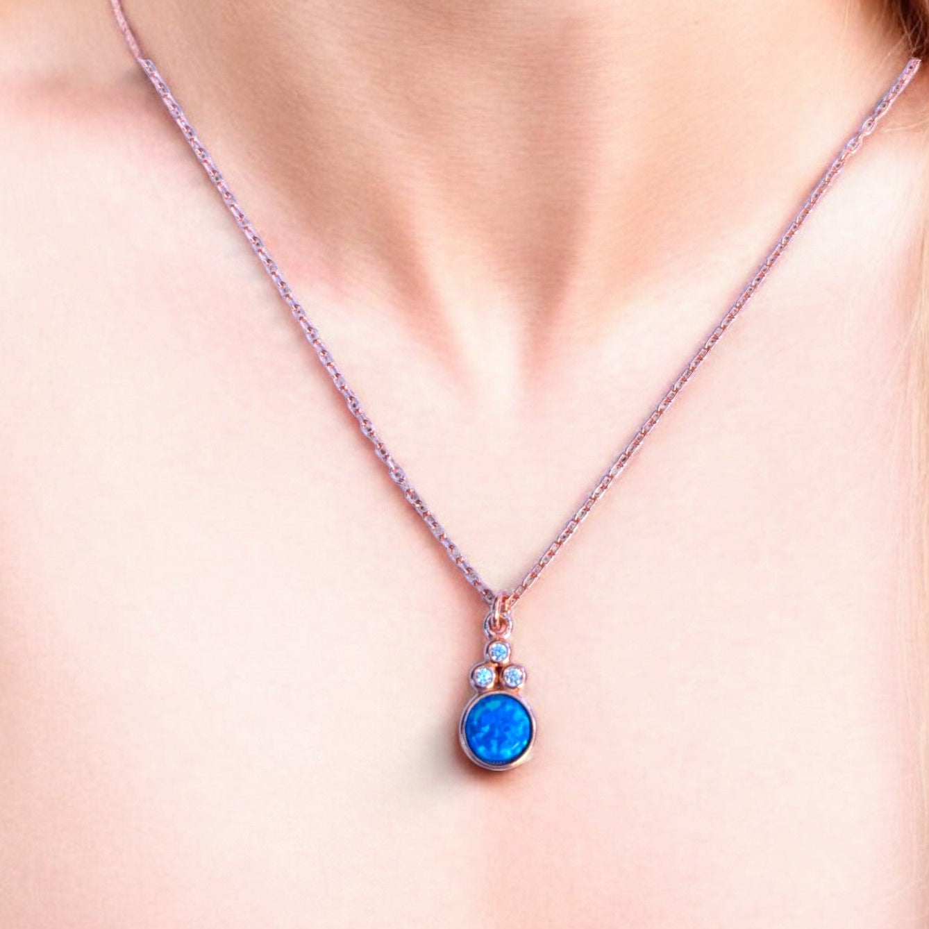blue opal necklace