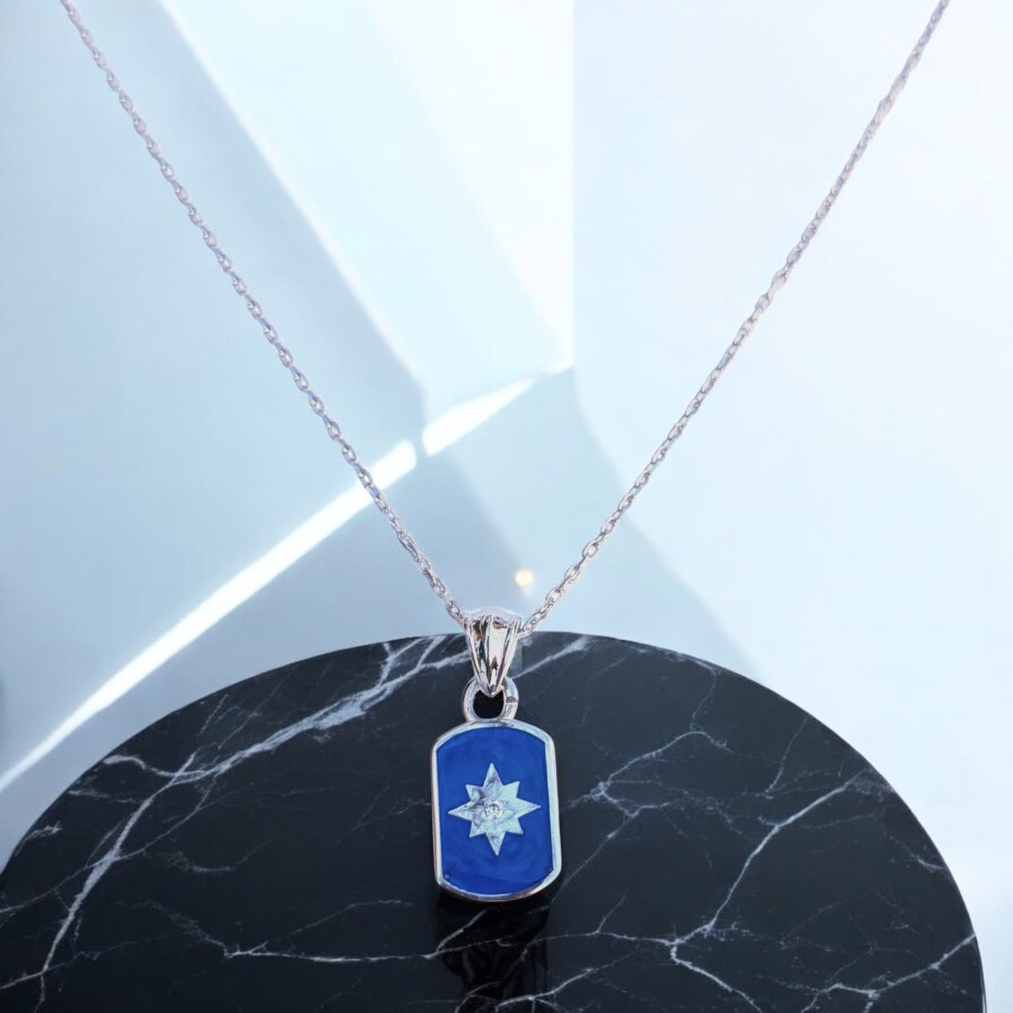 North Star Enameled Necklace