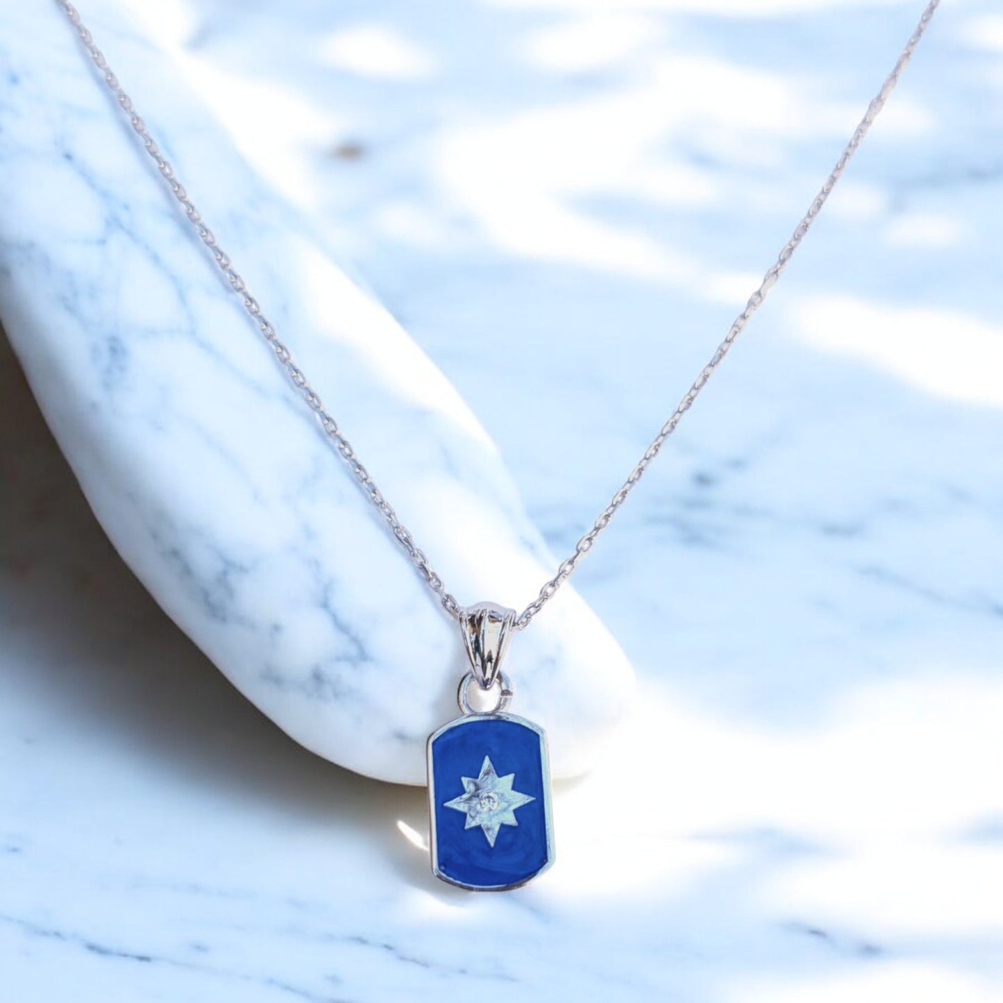 North Star Enameled Necklace