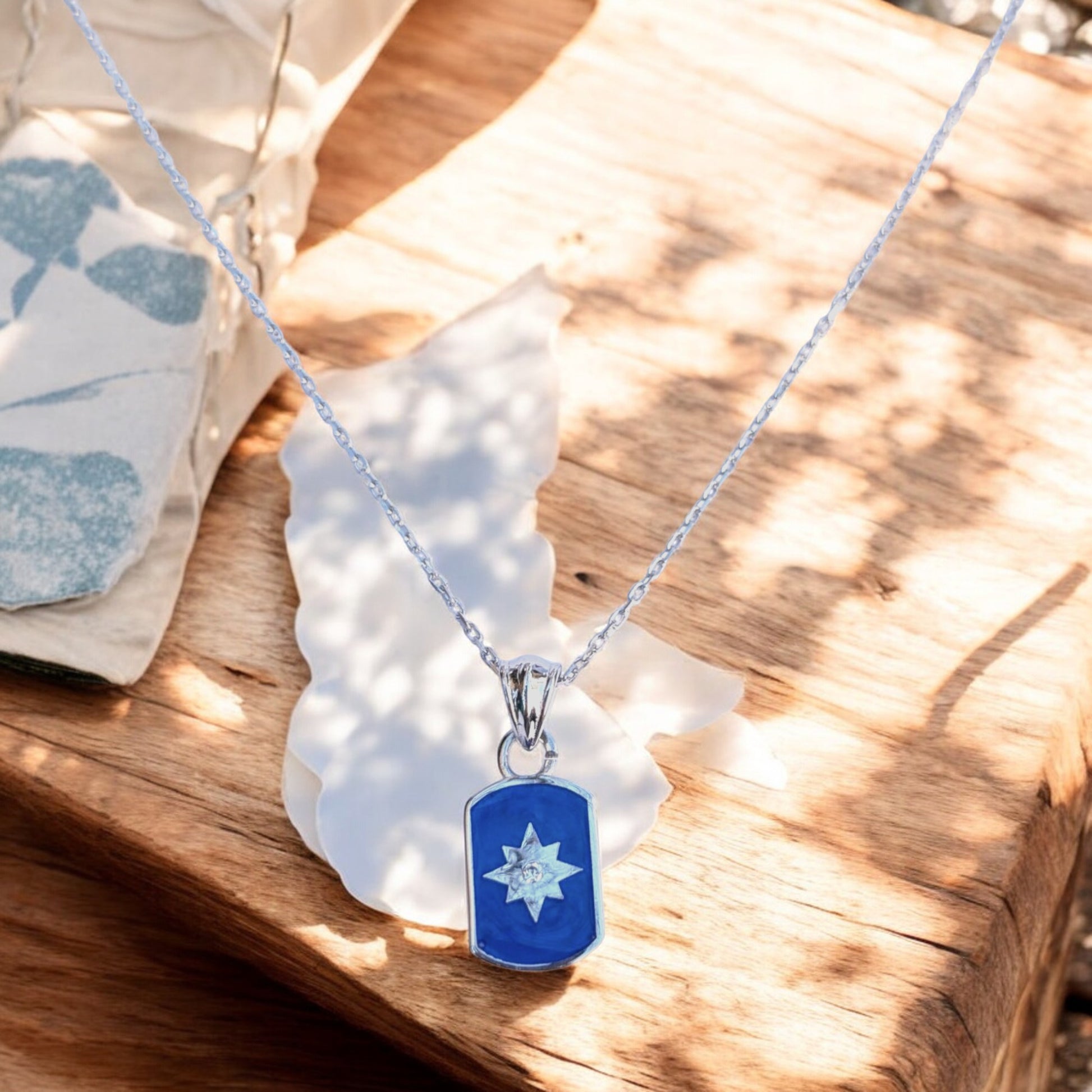 North Star Enameled Necklace