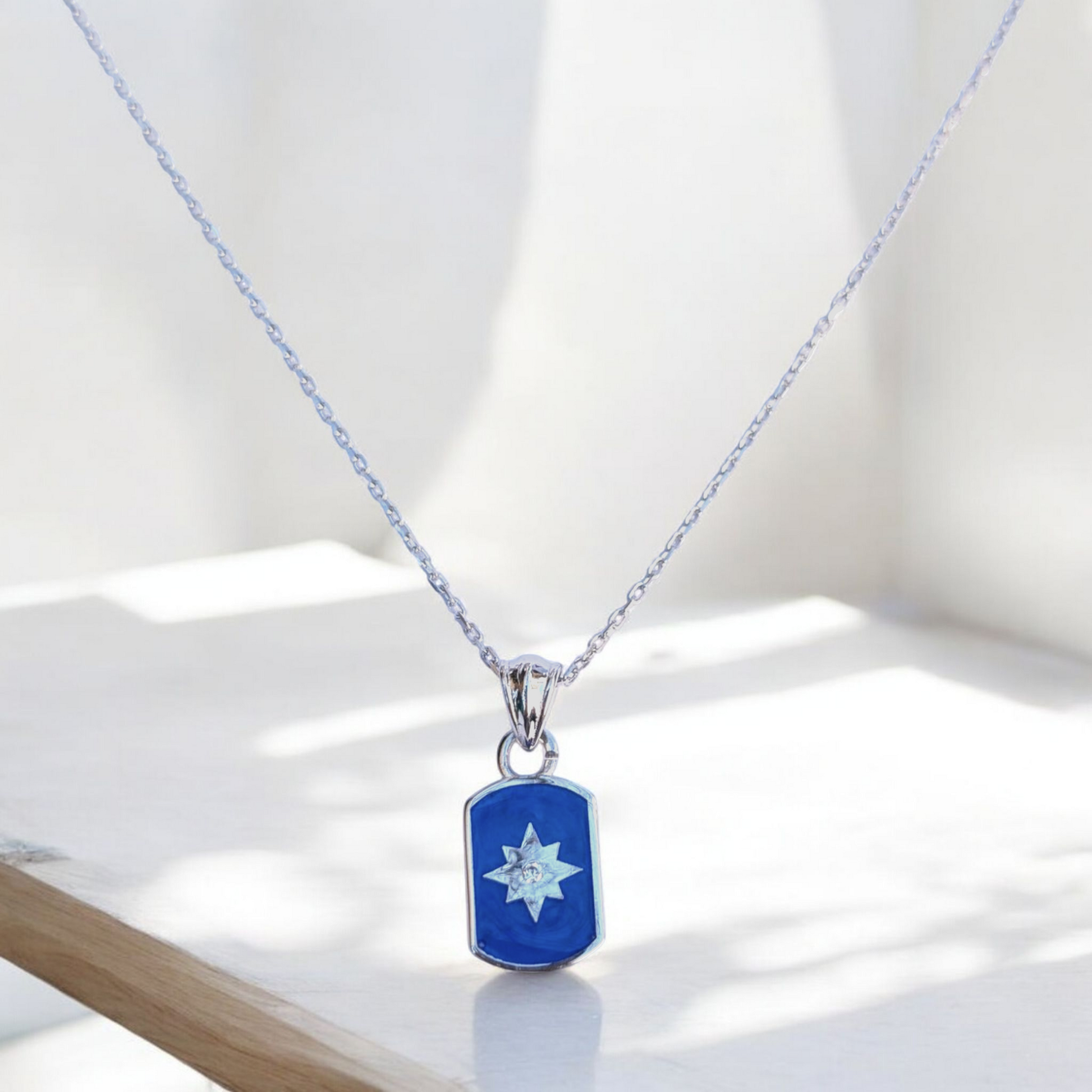 North Star Enameled Necklace