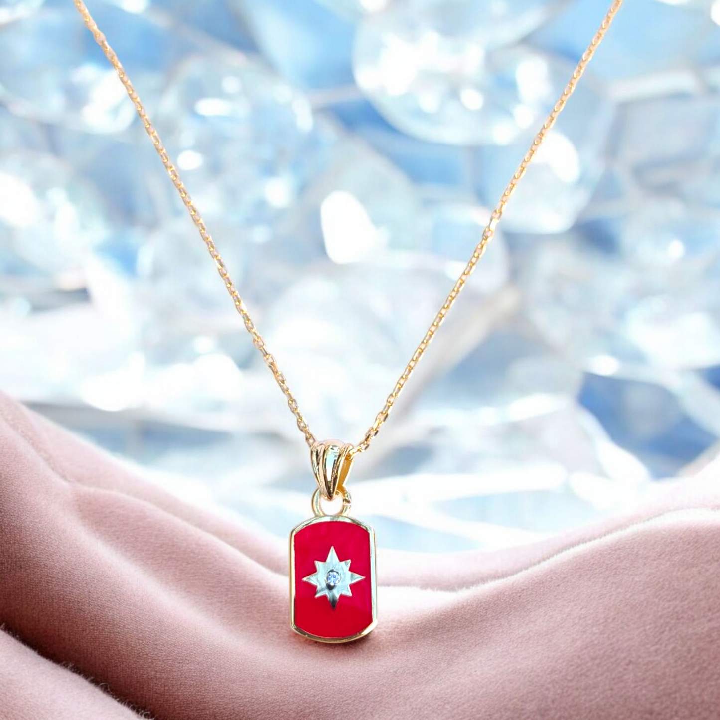 North Star Enameled Necklace