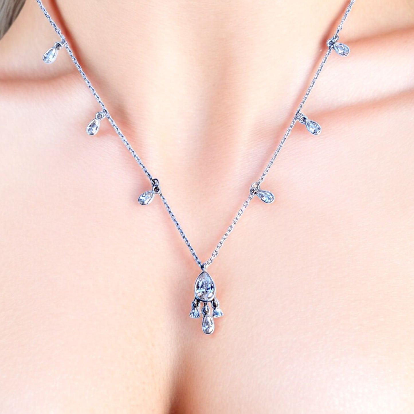 Pear Station Necklace