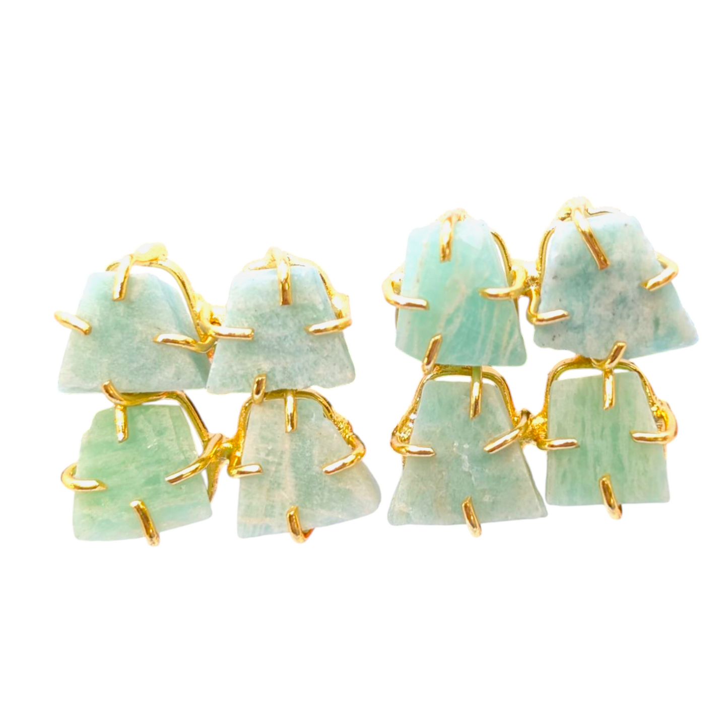 Rough Apetite Stone Handmade Gold Stud Earrings