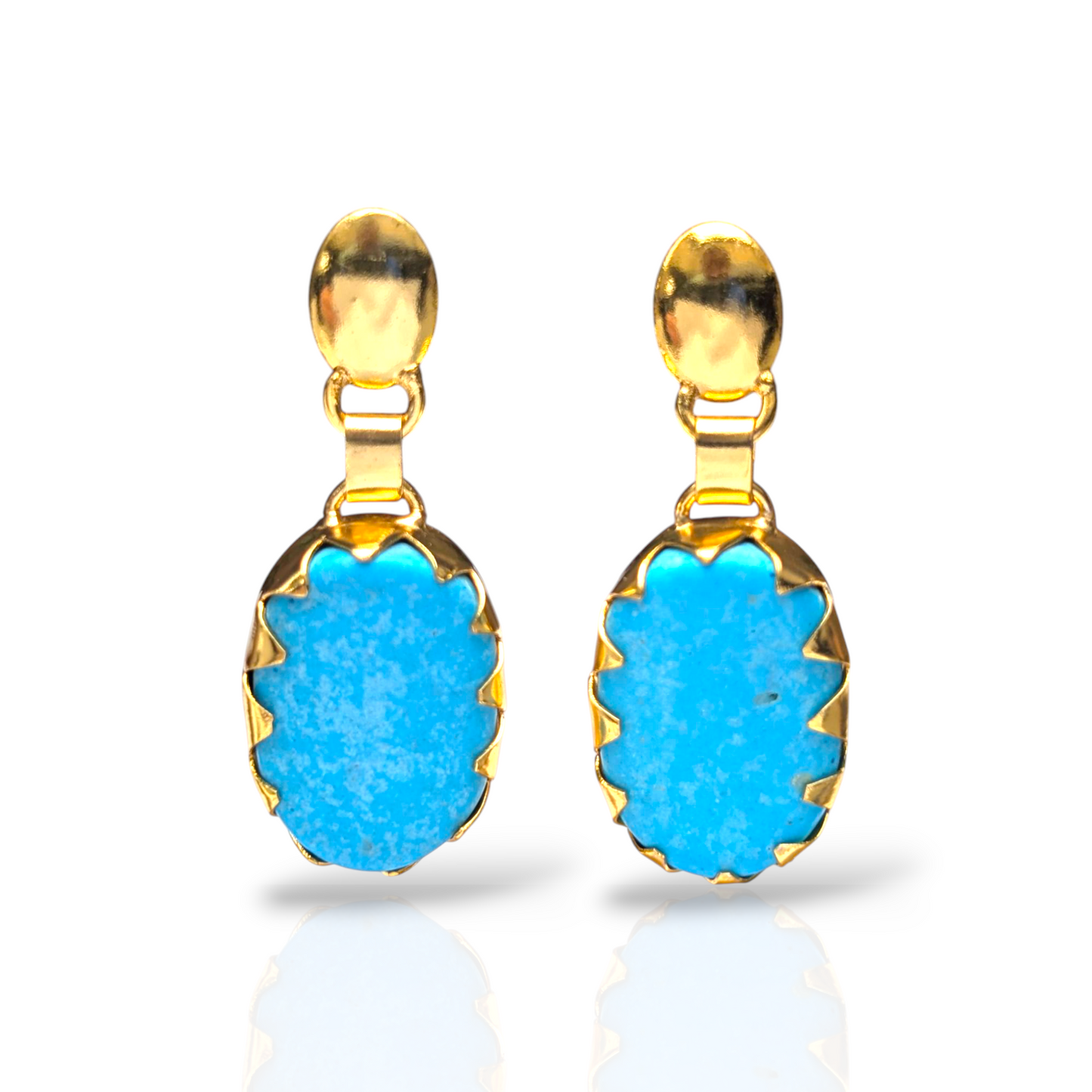Turquoise Gold Earrings