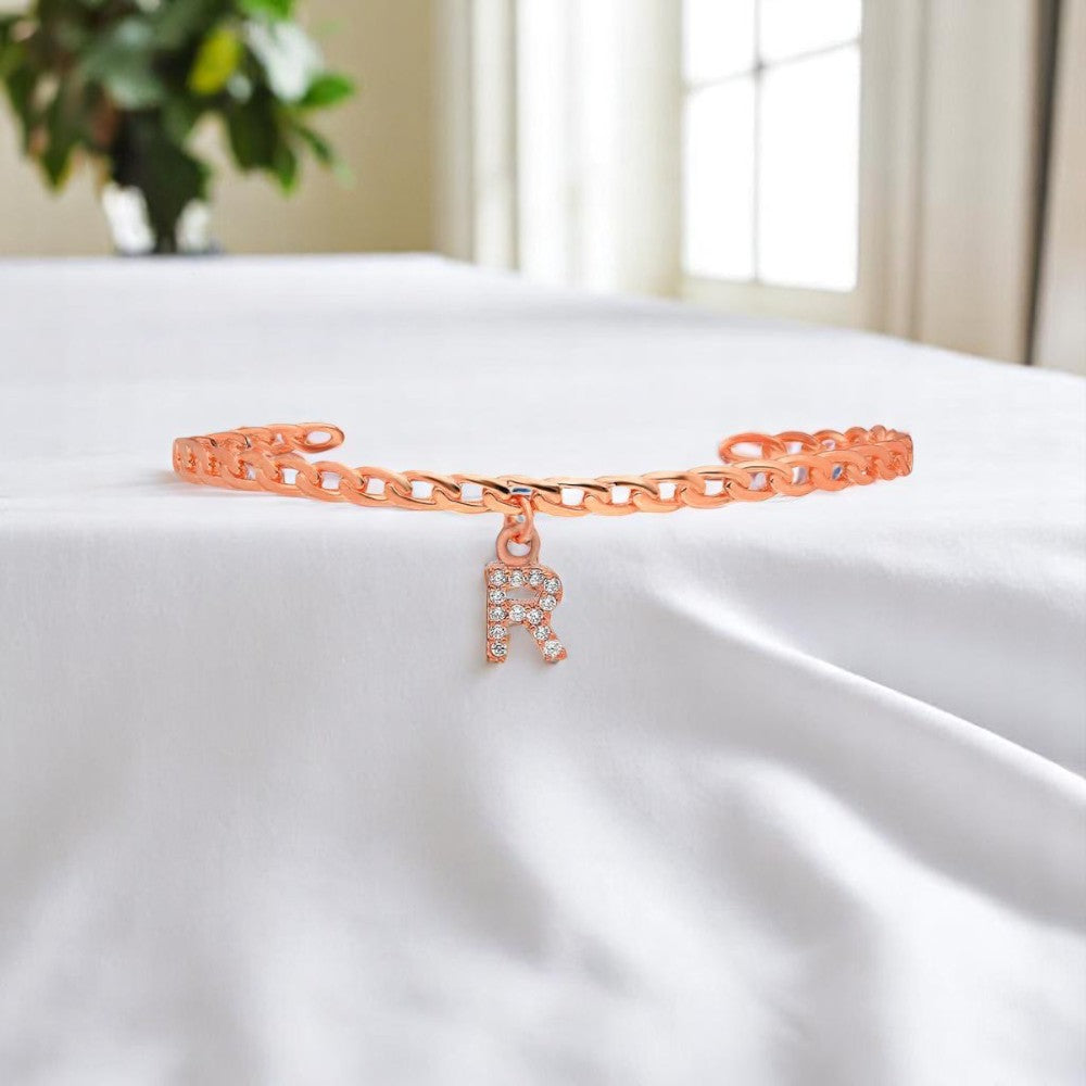 Personalized Diamond Initial Cuff