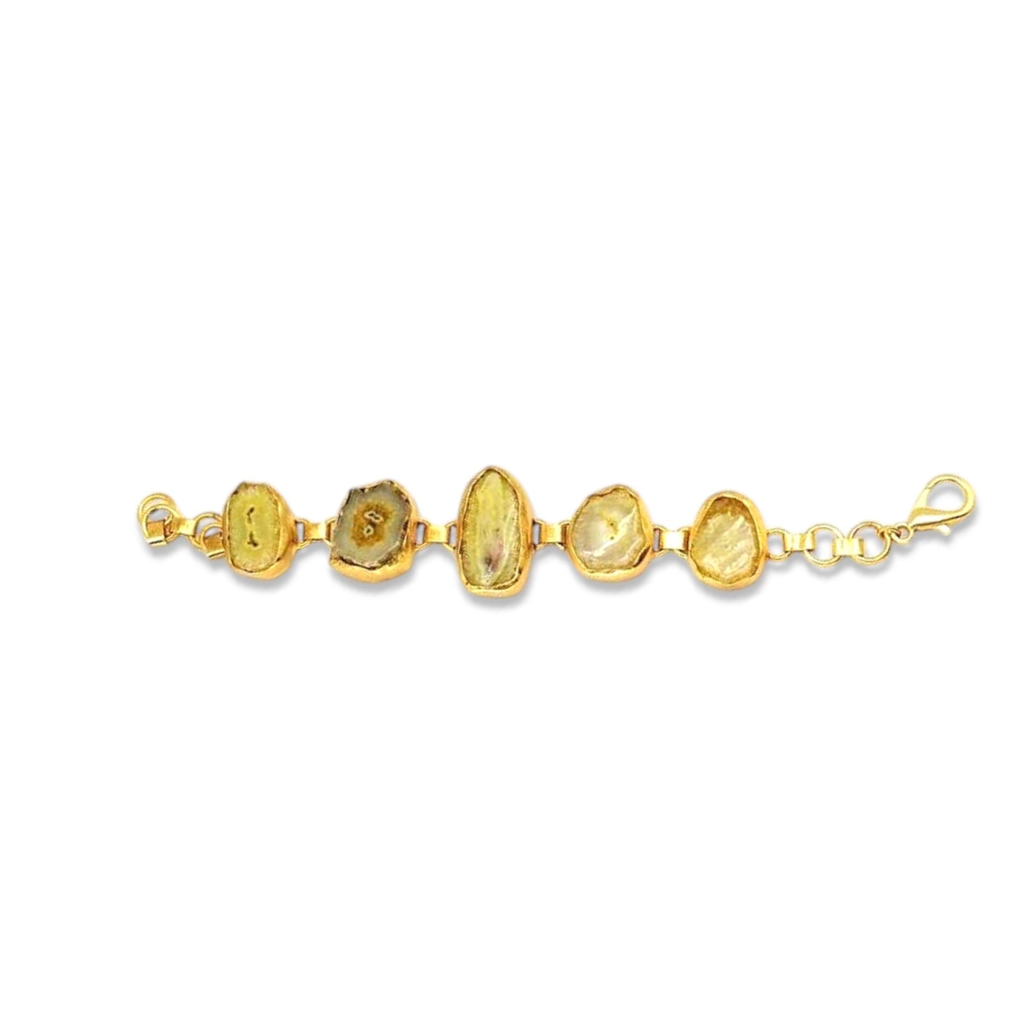 Yellow Agate 18K Gold-Plated Adjustable Bracelet