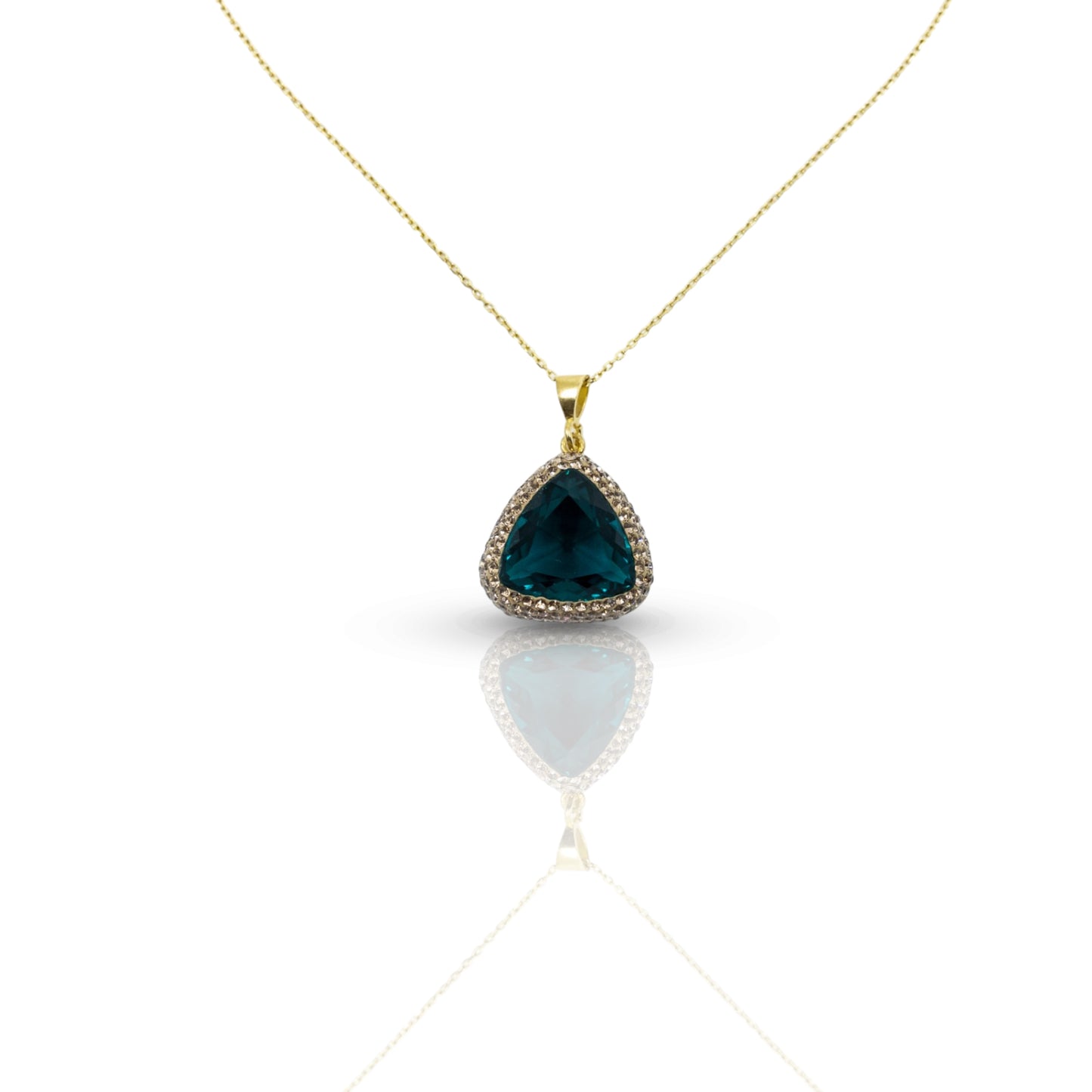 Green Emerald Stone Necklace
