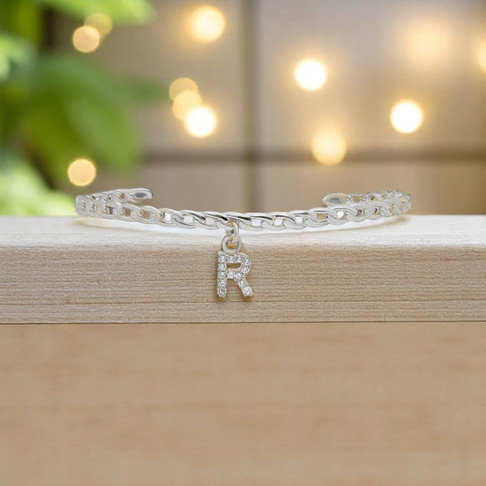 Personalized Diamond Initial Cuff