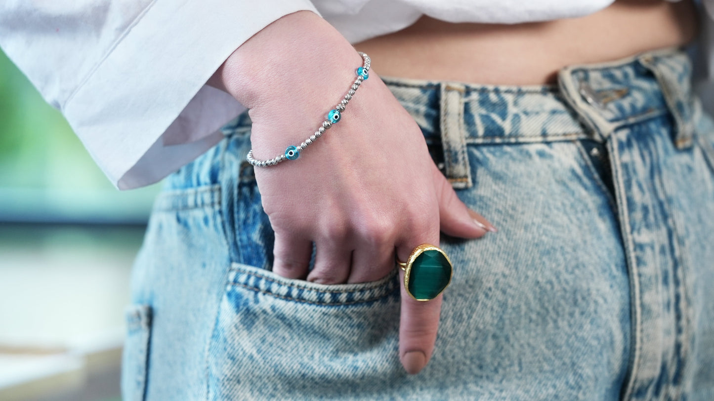 Green Cat Eye Ring