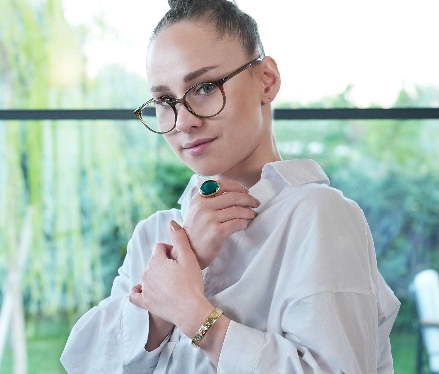 Green Cat Eye Ring