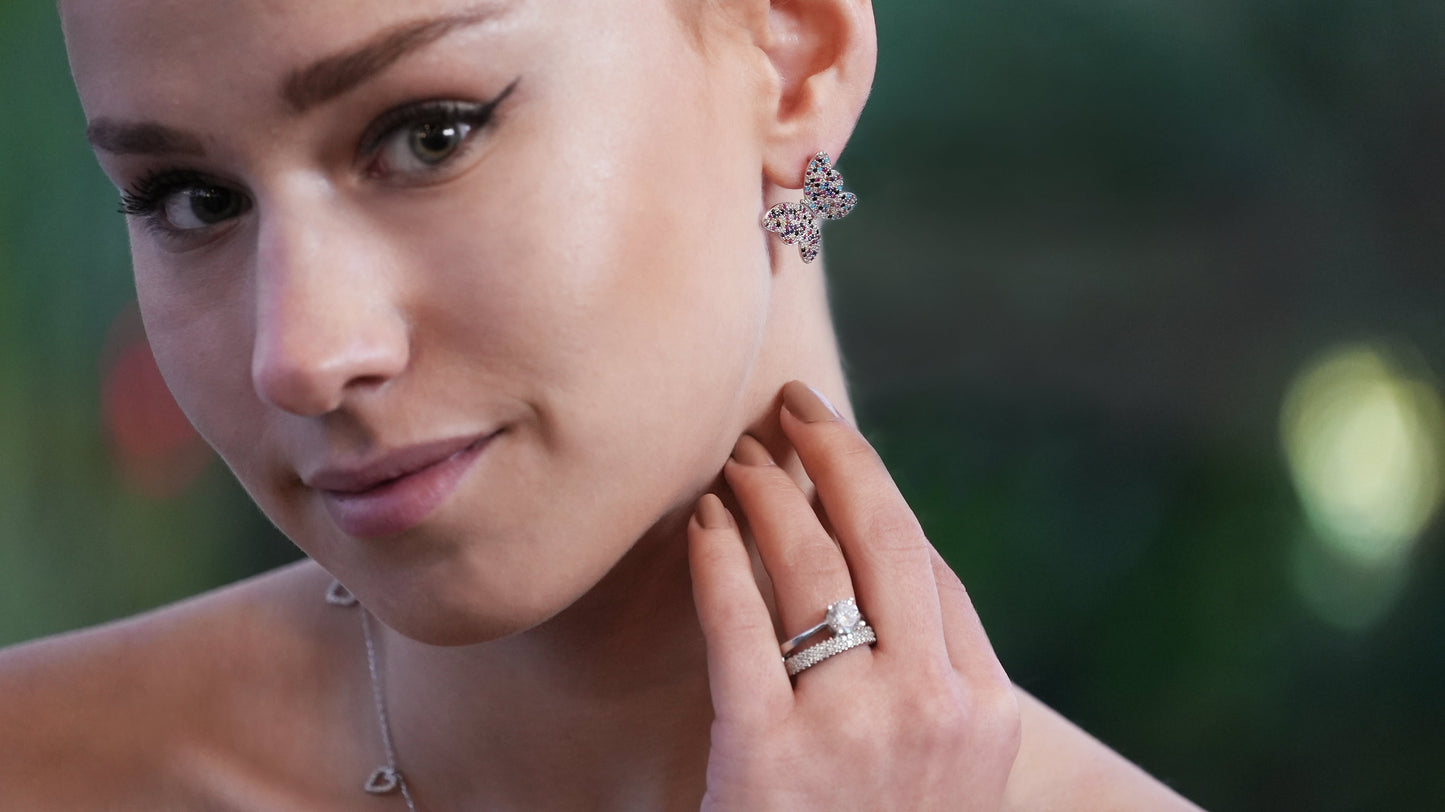 Colorful Stud Butterfly Earring