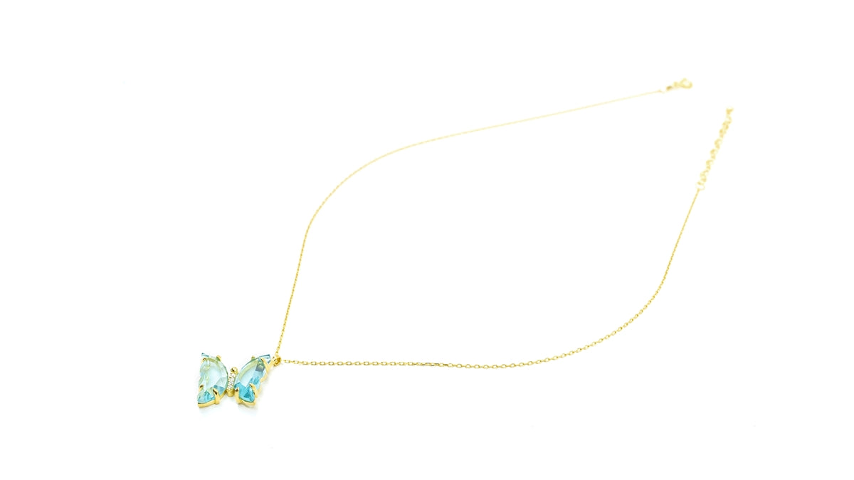 Light Blue Butterfly Necklace