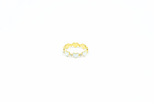 Heart To Heart Ring With CZ Diamond
