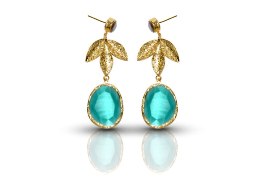 Aurora Turquoise Gold Earrings