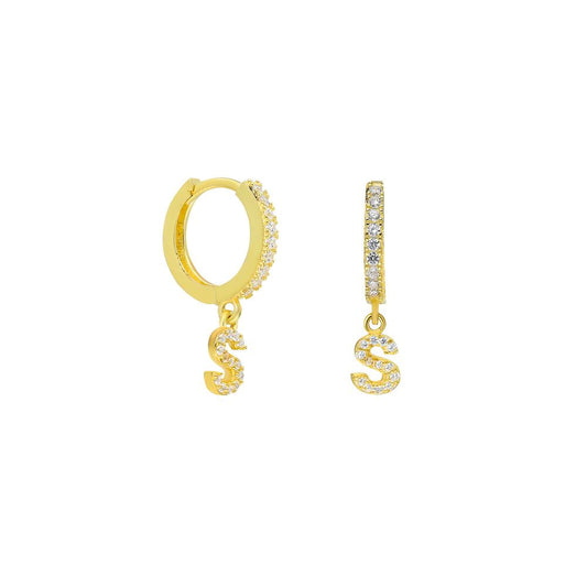Personalized Diamond Initial Earring