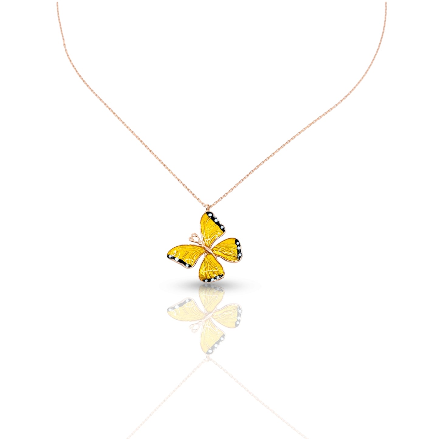 Yellow Butterfly Necklace