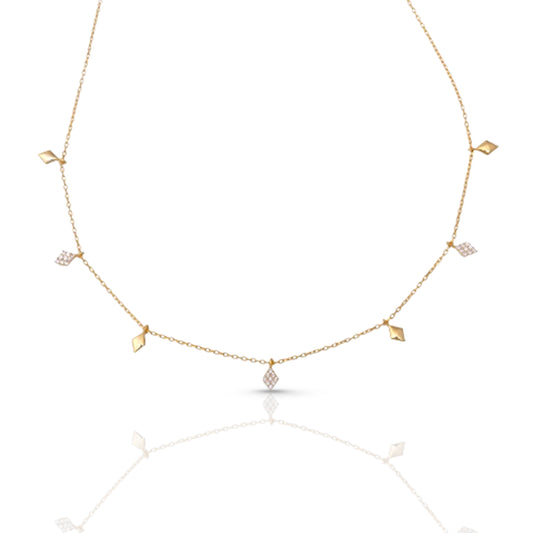 7 Rhombus Chain Necklace