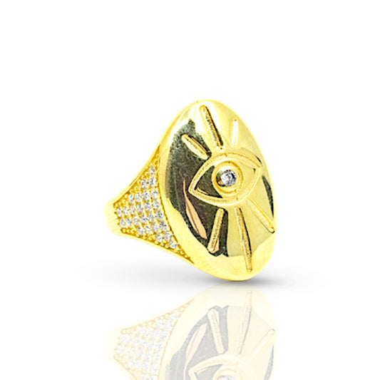 Evil Eye Signet Ring