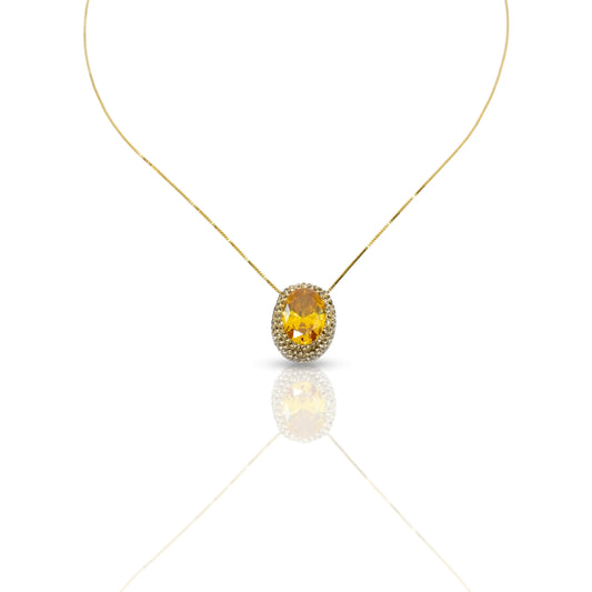 Citrine Pendant Necklace
