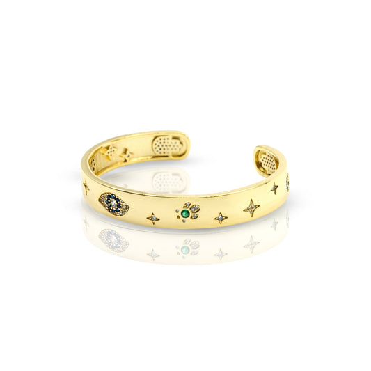 Evil Eye, Hamsa Cuff Bracelet