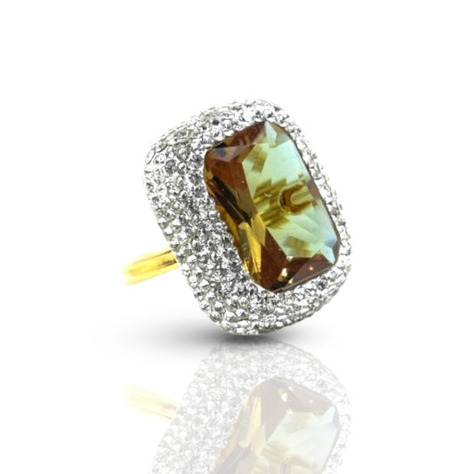 Rectangel Diaspore Ring
