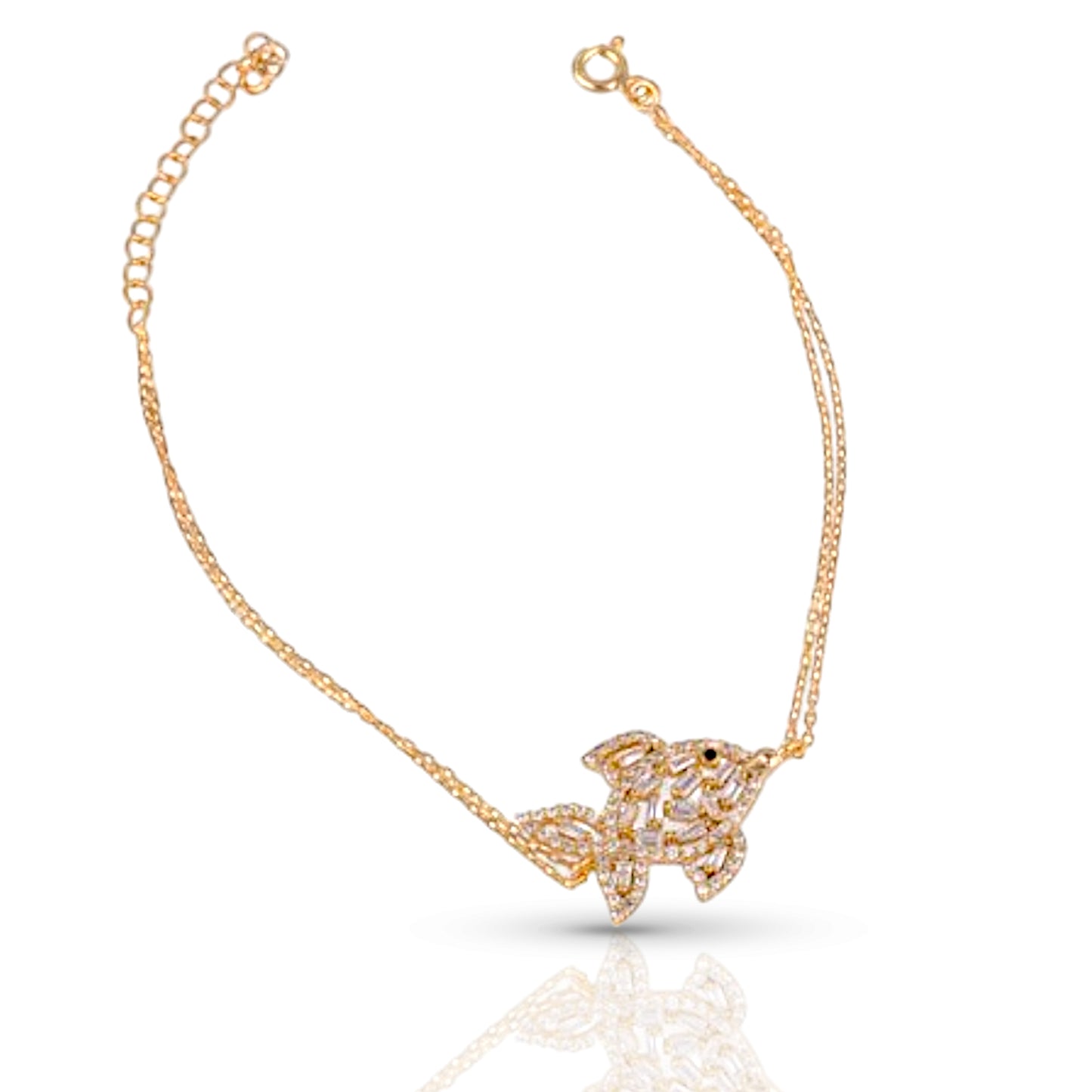 Baguette Zircon Fish Bracelet