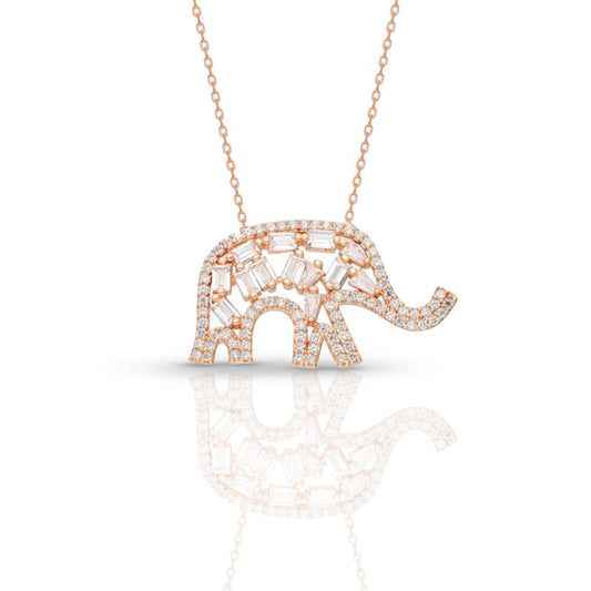 Baguette Zircon Elephant Bracelet