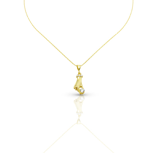 Disembodied Hand Gold Necklace