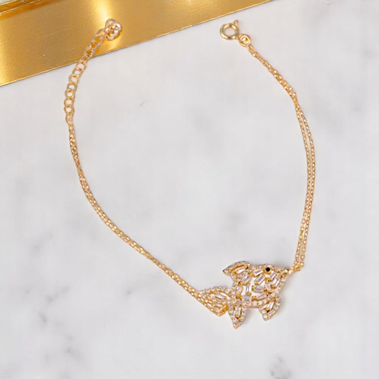 Baguette Zircon Fish Bracelet