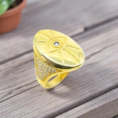 Evil Eye Signet Ring