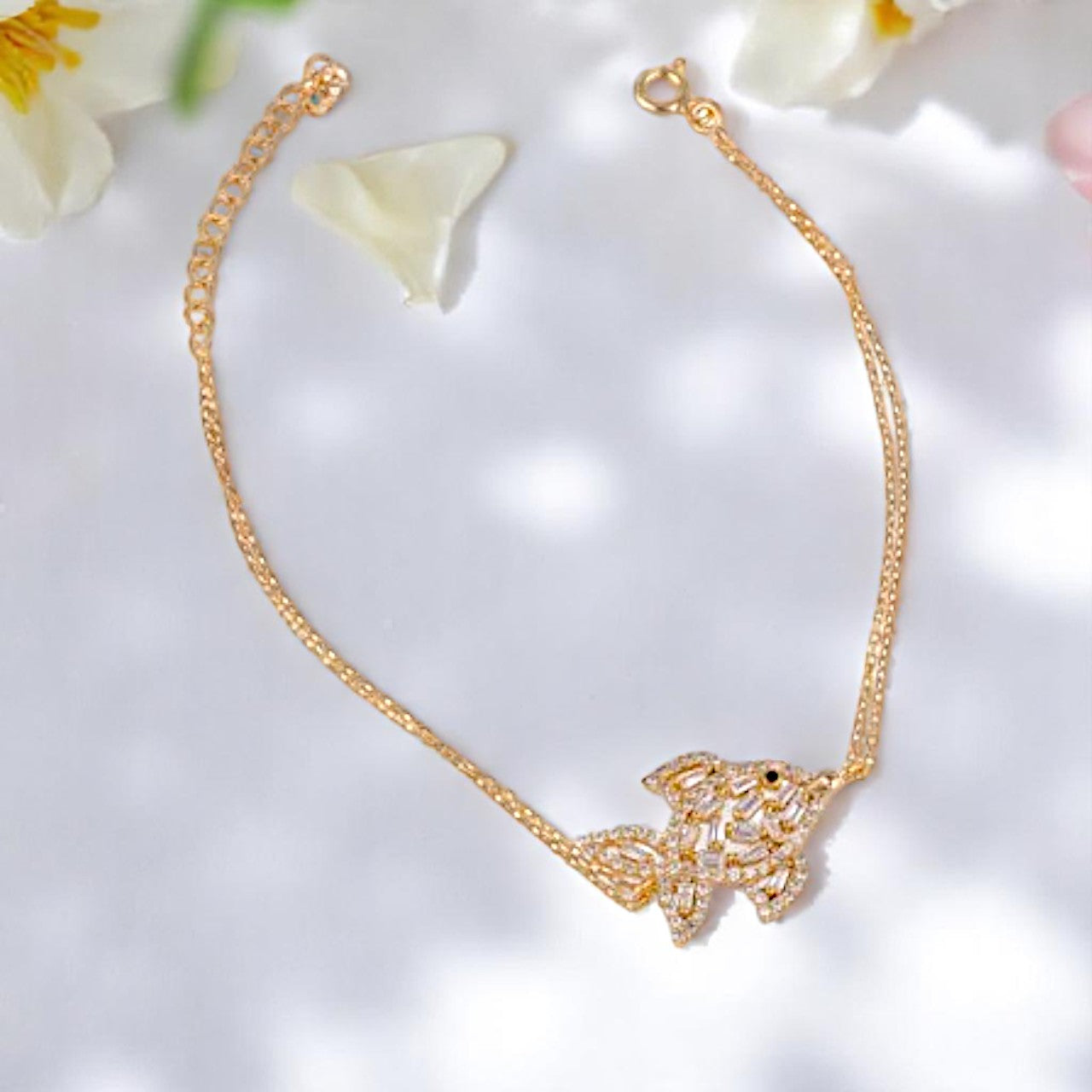 Baguette Zircon Fish Bracelet